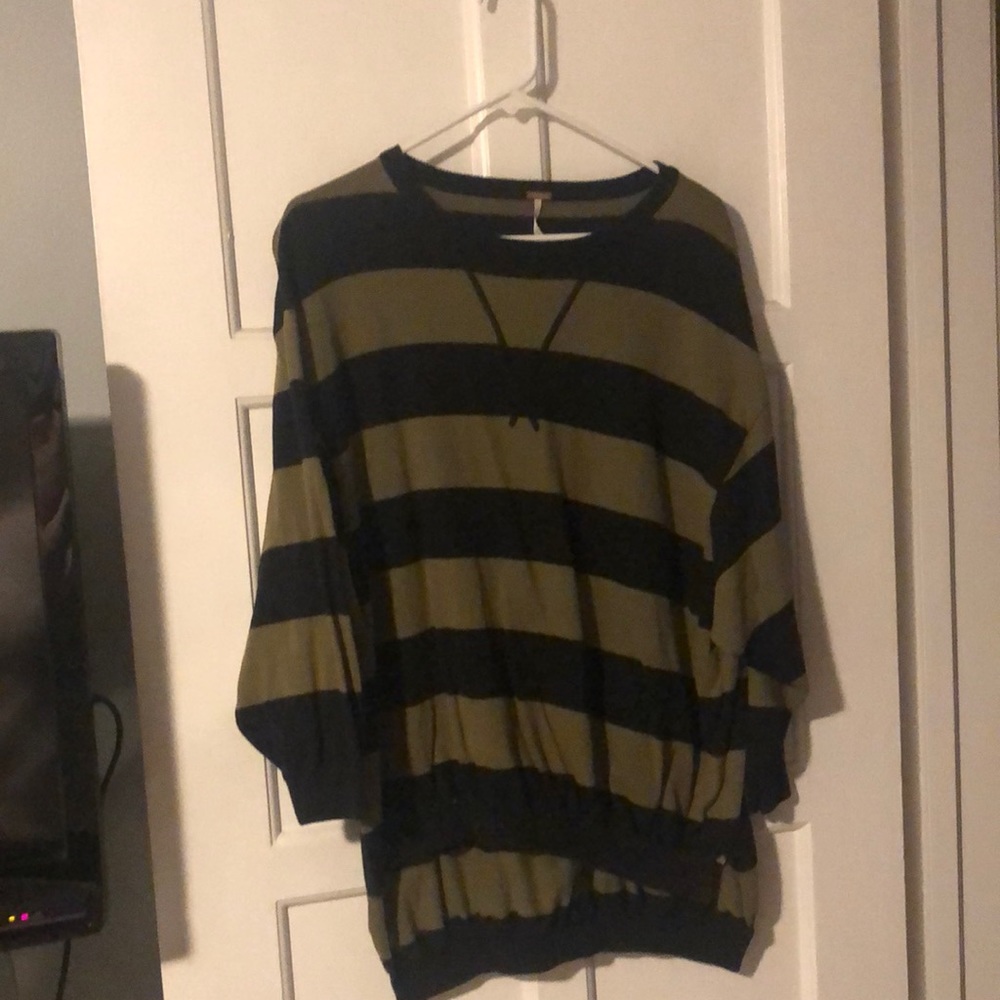 Free People stripped long sleeve shirt.